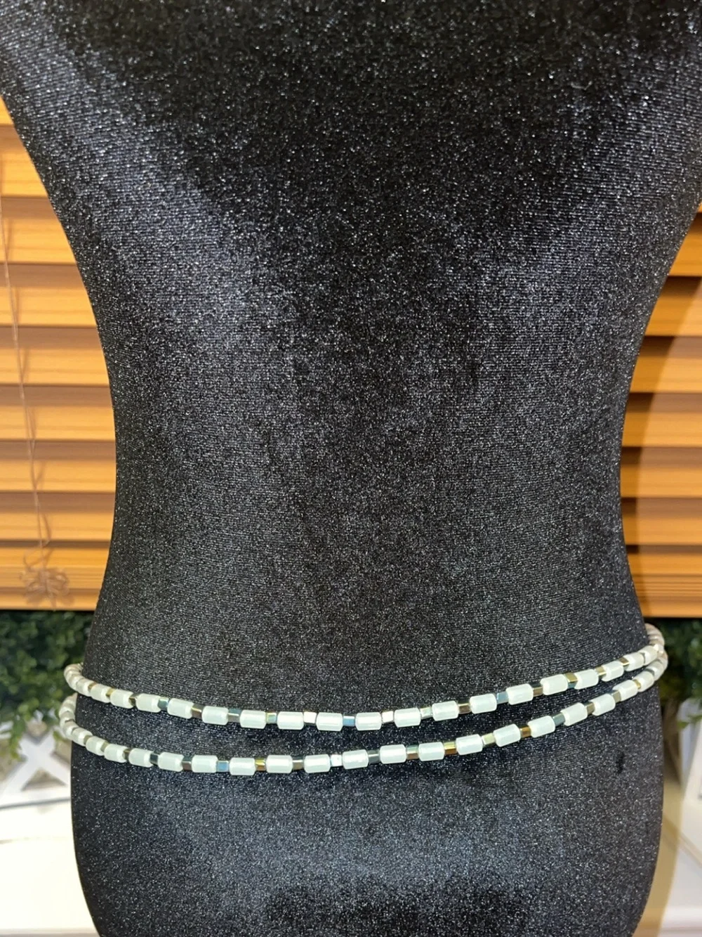 Handmade Glow in the Dark Belly Chain | Double Strand Waist Beads (16 Inch)